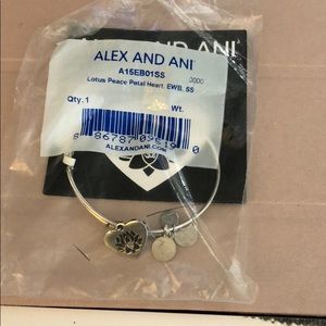 NWT ALEX AND ANI Lotus Peace Petal Heart Bracelet